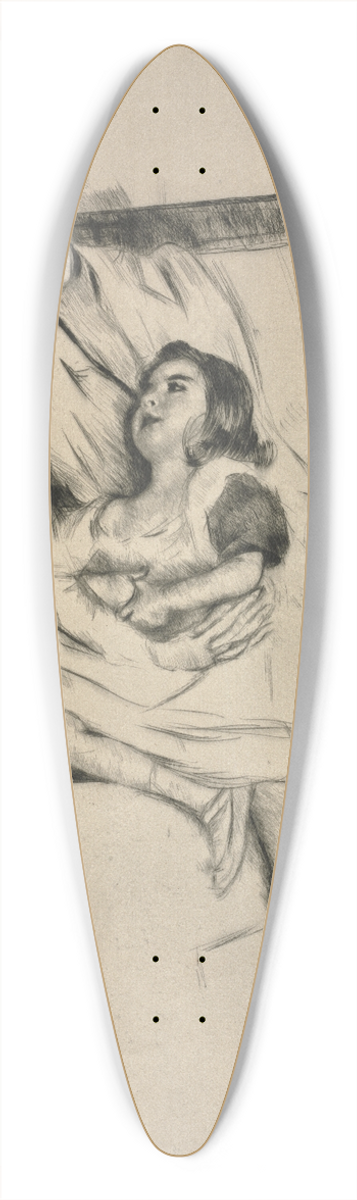 Mary Cassatt - Reine and Margot Seated on a Sofa 39.3 inch art pintail longboard deck