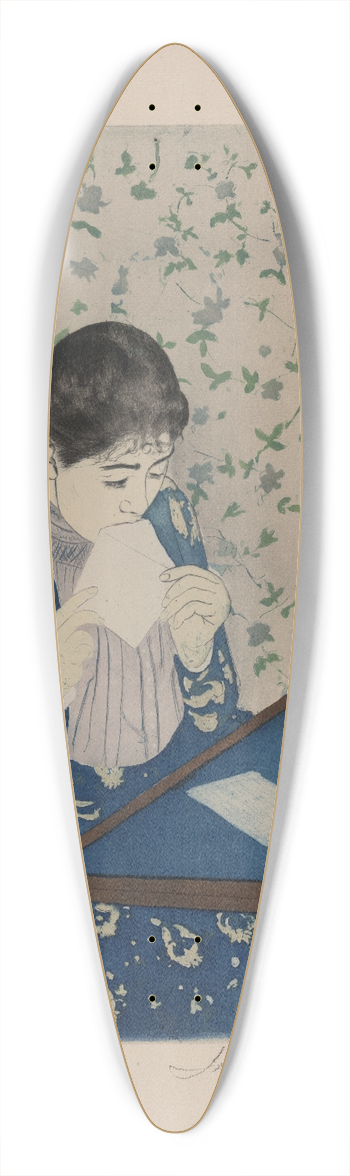 Mary Cassatt - The letter 39.3 inch art pintail longboard deck