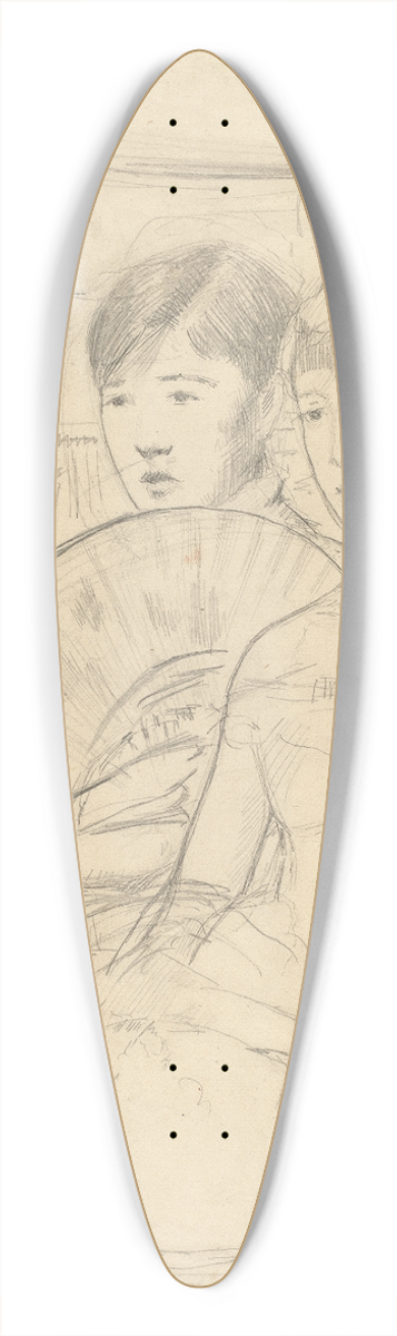 Mary Cassatt - The Loge (recto) 39.3 inch art pintail longboard deck