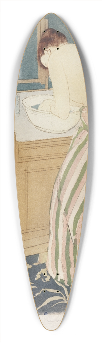 Mary Cassatt - Woman Bathing 39.3 inch art pintail longboard deck