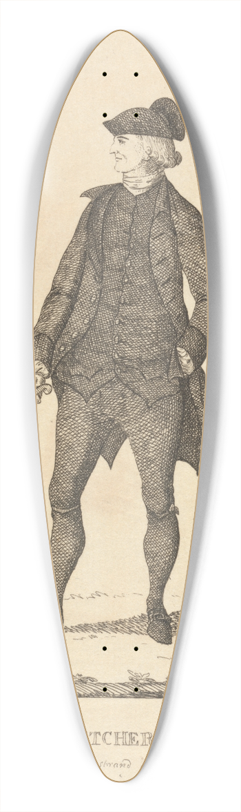 Mary Darly - The Clerical Butcher 39.3 inch art pintail longboard deck