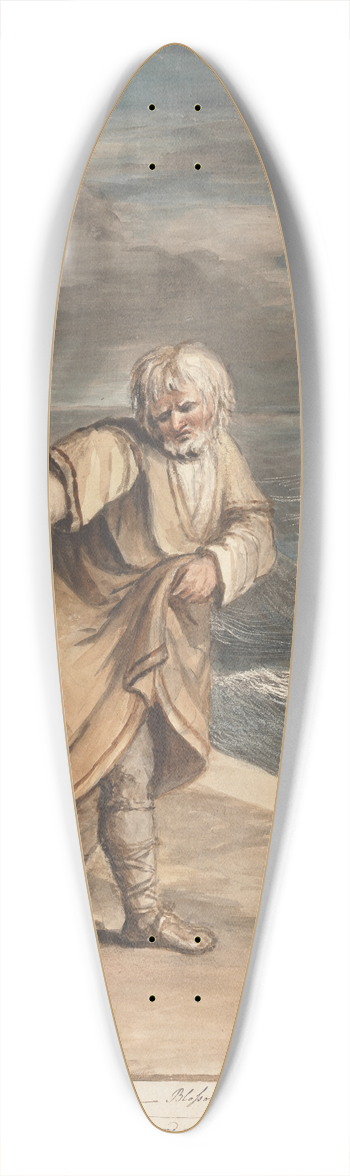 Mary Hoare - Antigonus Disposing of Perdita 39.3 inch art pintail longboard deck