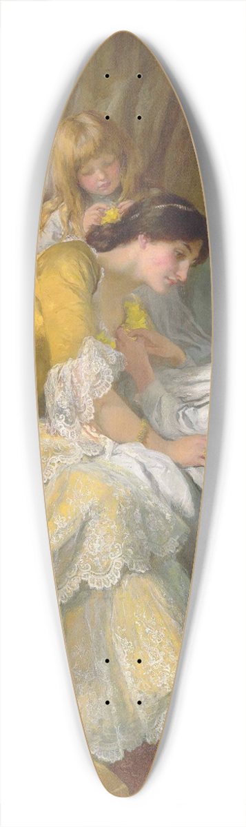 Mary Lightbody Gow - A kiss goodnight 39.3 inch art pintail longboard deck