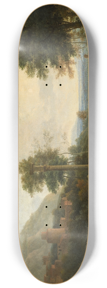 Claude Lorrain - Landscape with a Column and Figures 8.25 inch art skate deck