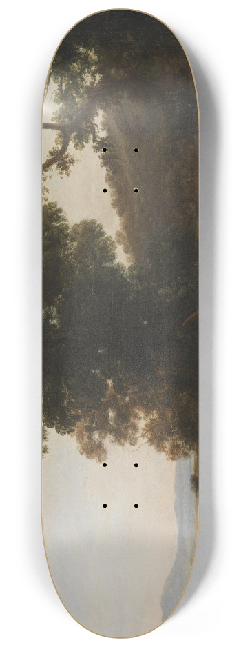 Claude Lorrain - Landscape with Figures Wading Through a Stream 8.25 inch art skate deck