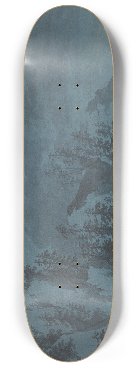 Claude-Louis Chtelet - River Rapids by Wooded Cliffs 8.25 inch art skate deck