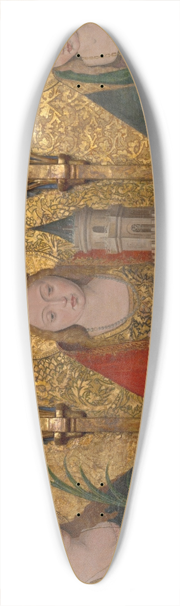 Master Alejo - Saints Apollonia, Barbara, and Agatha 39.3 inch art pintail longboard deck