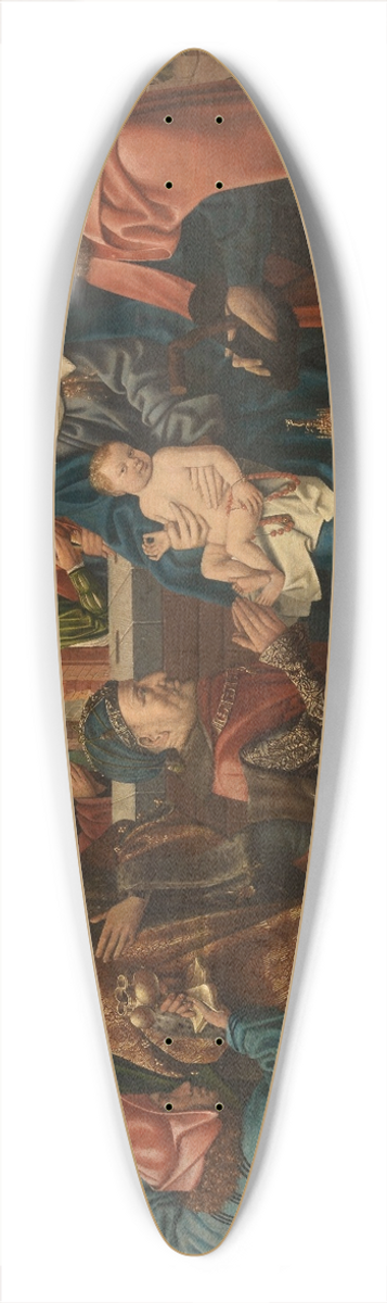 Master of Frankfurt - The Adoration of the Magi 39.3 inch art pintail longboard deck