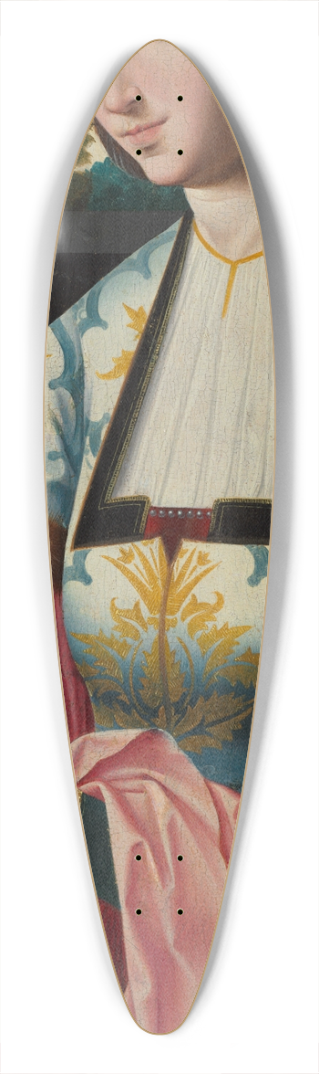 Master of the Holy Blood - Saint Barbara 39.3 inch art pintail longboard deck