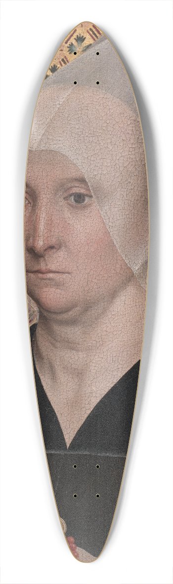 Master of the Holy Kinship - Portrait of a Woman 39.3 inch art pintail longboard deck