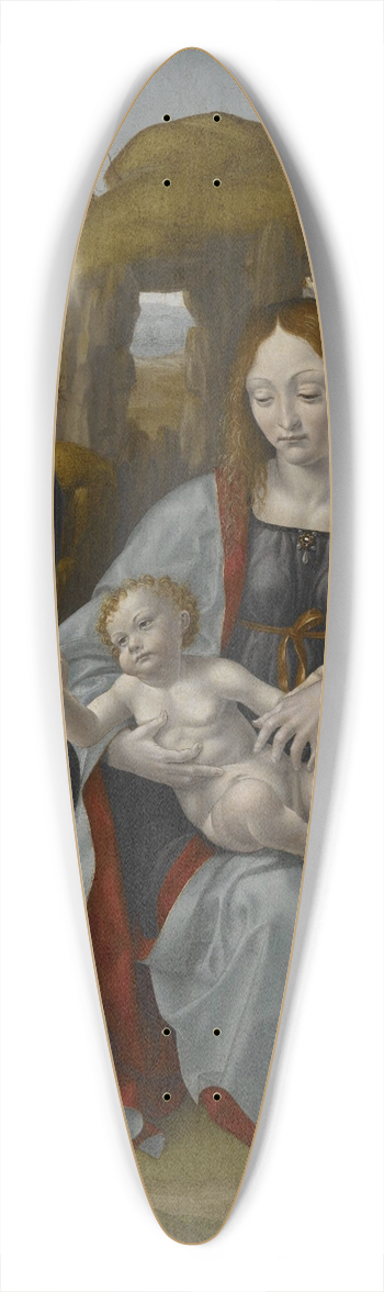 Master of the Sforza Altarpiece - Madonna and Child with Saint and a Donor 39.3 inch art pintail longboard deck