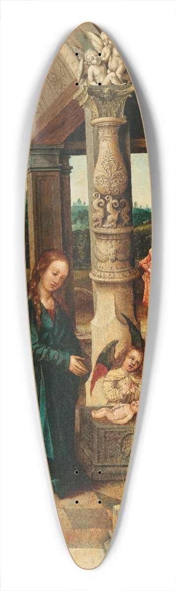 Master of the von Groote Adoration - The Adoration of the Shepherds 39.3 inch art pintail longboard deck