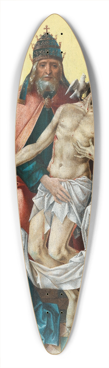 Master of the von Groote Adoration - The Holy Trinity 39.3 inch art pintail longboard deck