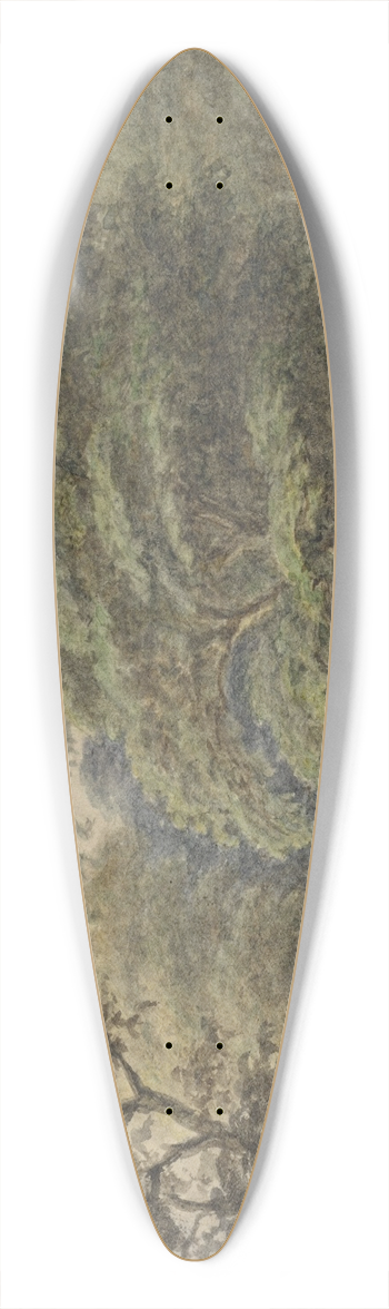 Matthijs Maris - Boslandschap met watervalletje, after Johann Bernard Klombeek 39.3 inch art pintail longboard deck