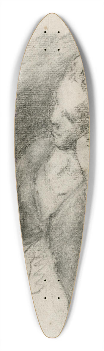 Matthijs Maris - Halffiguur van meisje, het hoofd steunend met de hand 39.3 inch art pintail longboard deck