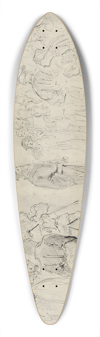 Matthijs Maris - Scne uit Shakespeare, man op weg naar zijn executie 39.3 inch art pintail longboard deck