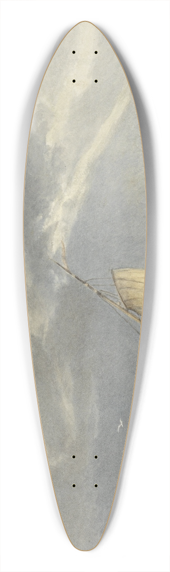 Matthijs Maris - Zeegezicht, after Johannes Christiaan Schotel 39.3 inch art pintail longboard deck
