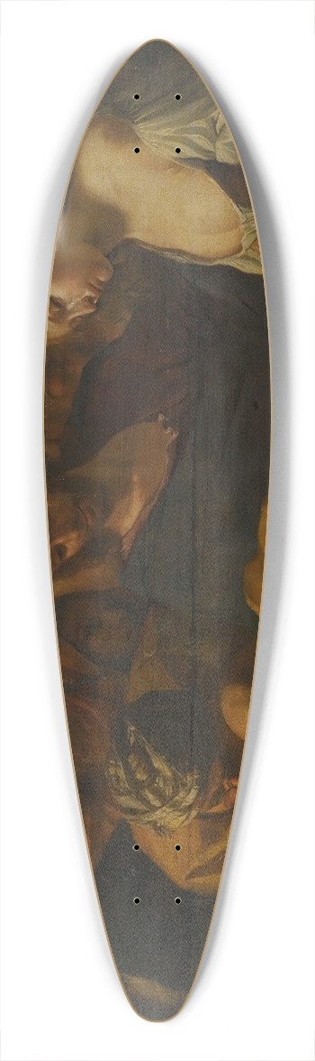 Mattia Preti - Christ And The Woman Taken In Adultery 39.3 inch art pintail longboard deck