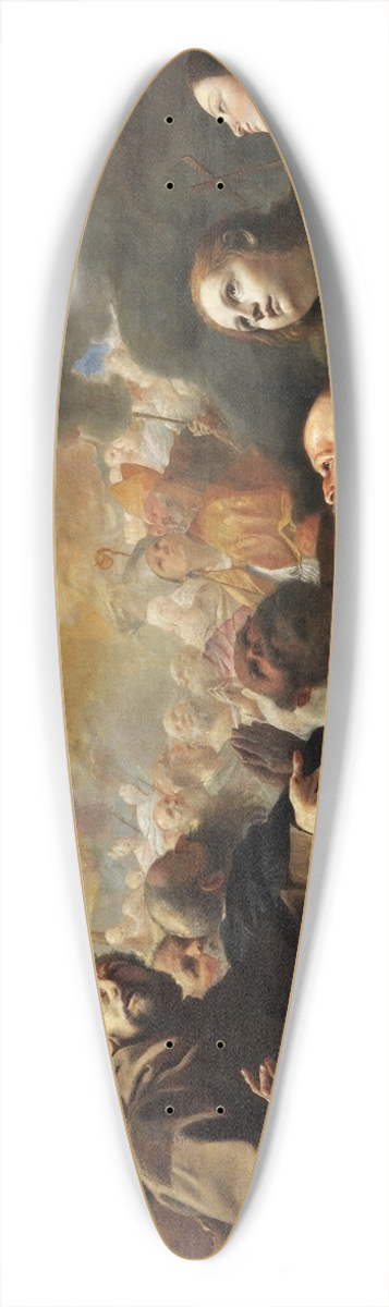 Mattia Preti - Christ In Glory With Saints 39.3 inch art pintail longboard deck