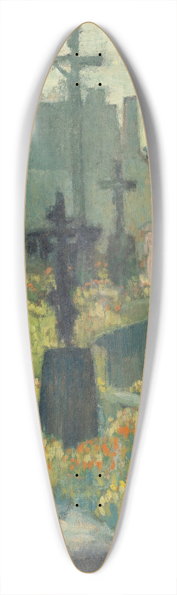 Maurice Denis - Cimetire en fleurs 39.3 inch art pintail longboard deck