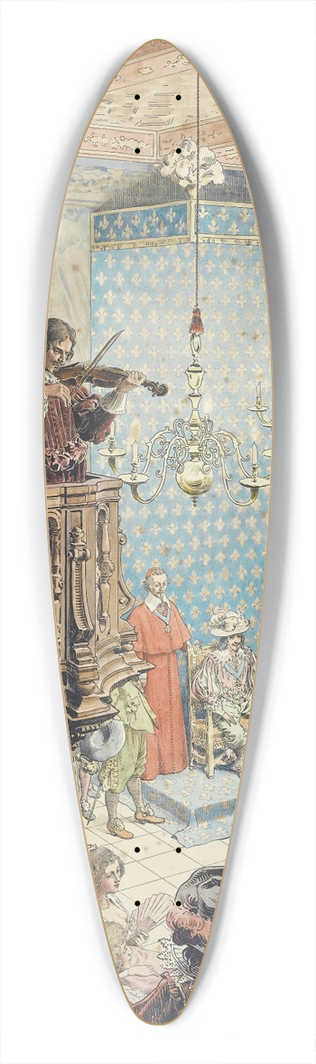 Maurice Leloir - Richelieu le Bal 39.3 inch art pintail longboard deck