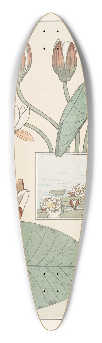 Maurice Pillard Verneuil - Nnuphar 39.3 inch art pintail longboard deck