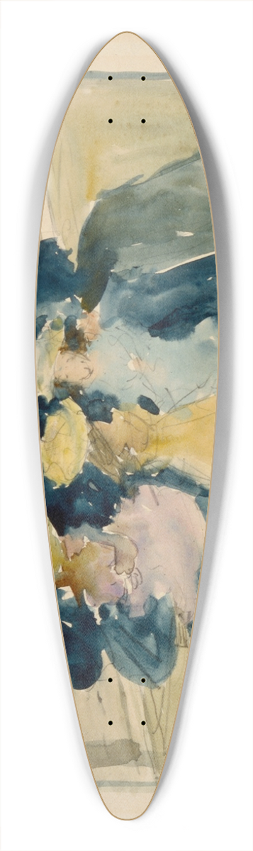 Maurice Prendergast - Along the Boulevard 39.3 inch art pintail longboard deck