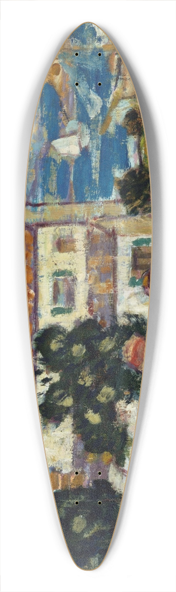 Maurice Prendergast - New England Village 39.3 inch art pintail longboard deck