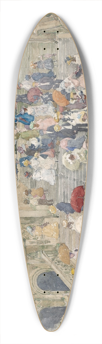 Maurice Prendergast - The Terrace Bridge, Central Park 39.3 inch art pintail longboard deck