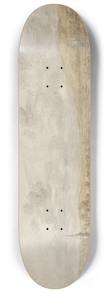 Aelbert Cuyp - Panoramic Landscape along the Rhine 8.25 inch art skate deck