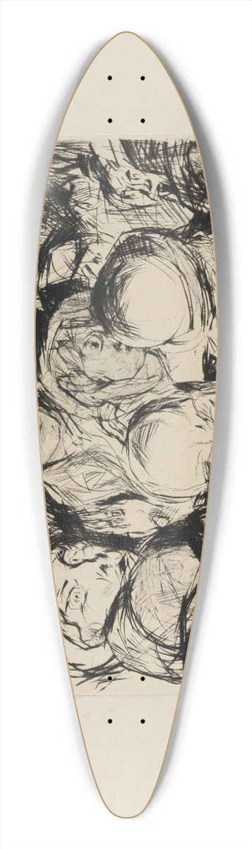 Max Beckmann - Die Kriegserklrung 39.3 inch art pintail longboard deck