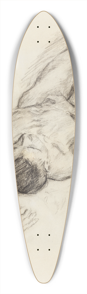 Max Beckmann - Liegender mnnlicher Akt 39.3 inch art pintail longboard deck