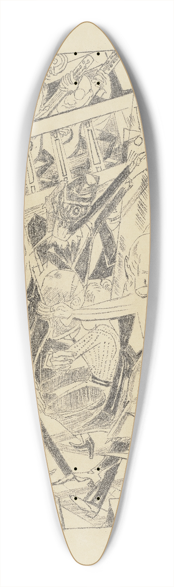 Max Beckmann - Malepartus 39.3 inch art pintail longboard deck