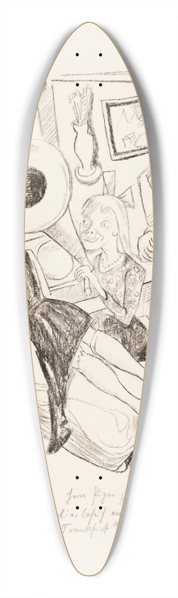 Max Beckmann - Mbliert 39.3 inch art pintail longboard deck