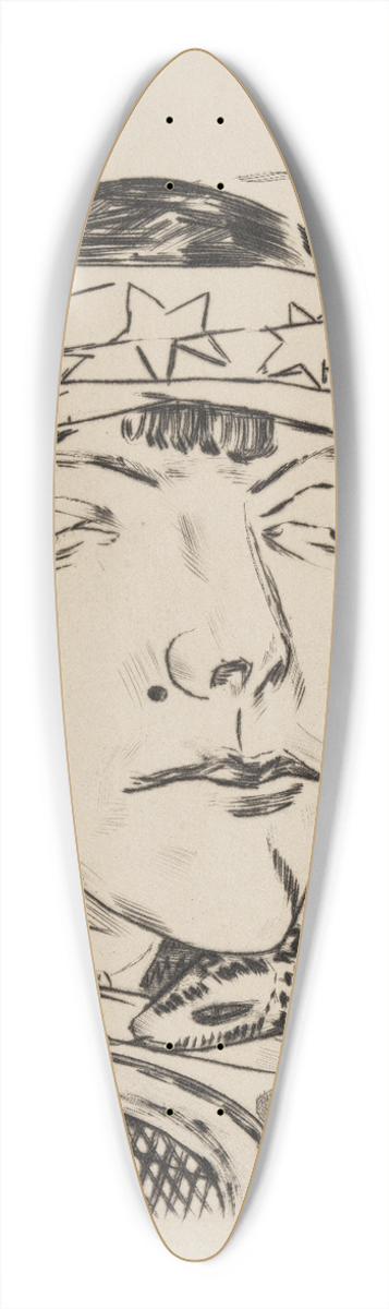 Max Beckmann - Schlangendame 39.3 inch art pintail longboard deck