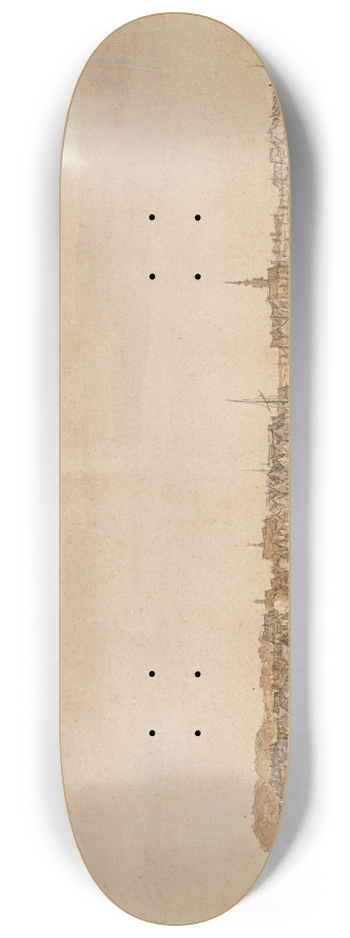 Aelbert Cuyp - Panoramic View of Dordrecht and the River Maas 8.25 inch art skate deck