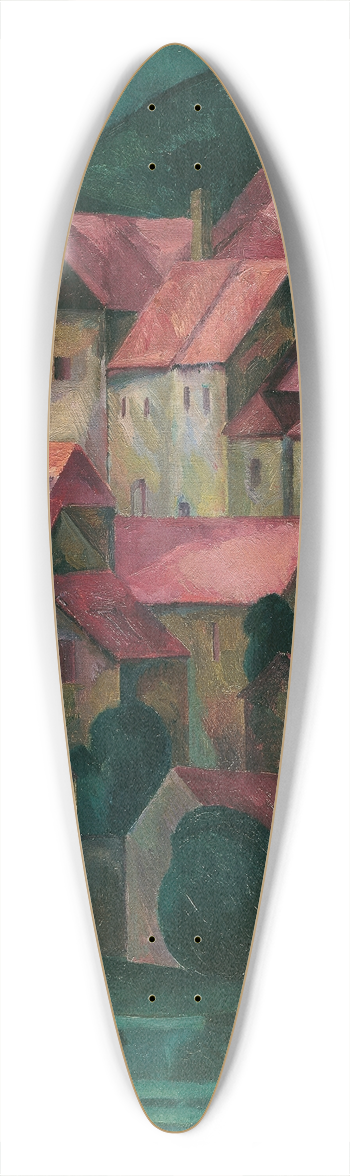 Maximilian Reinitz - Rote Dcher 39.3 inch art pintail longboard deck