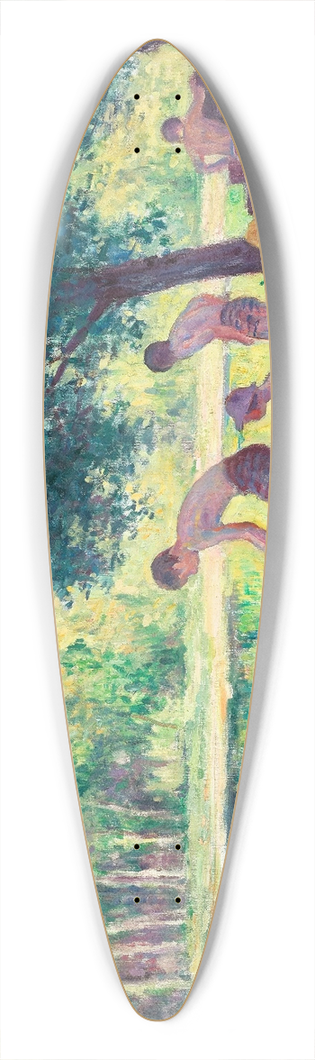 Maximilien Luce - Baignade dans la cure 39.3 inch art pintail longboard deck