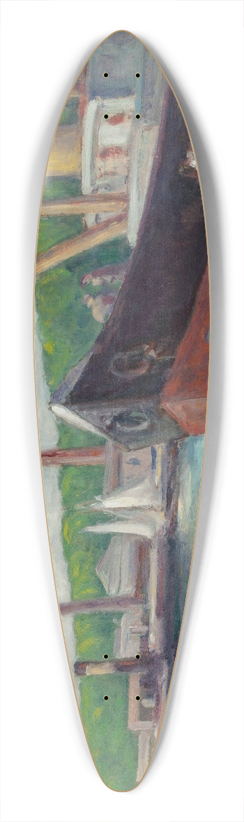 Maximilien Luce - Honfleur, remorqueur  quai 39.3 inch art pintail longboard deck