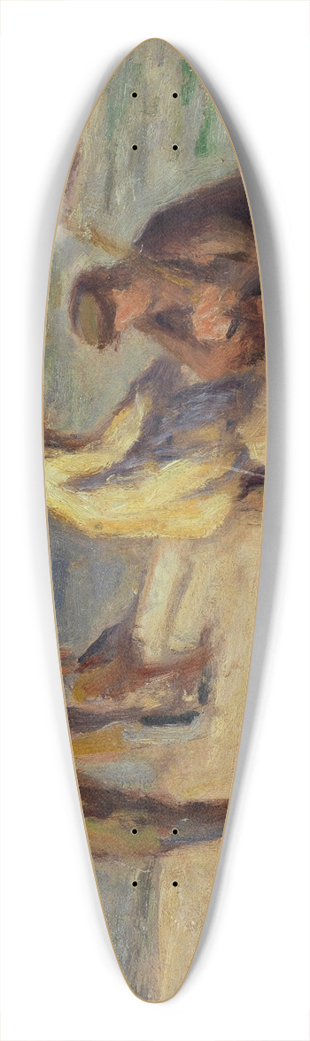 Maximilien Luce - La berge du quai Malaquais 39.3 inch art pintail longboard deck