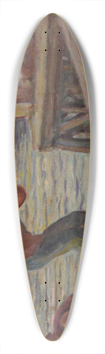 Maximilien Luce - Le Dchargement de la pniche 39.3 inch art pintail longboard deck