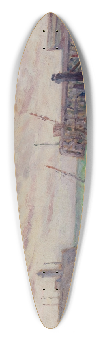 Maximilien Luce - Le Entre du Port 39.3 inch art pintail longboard deck