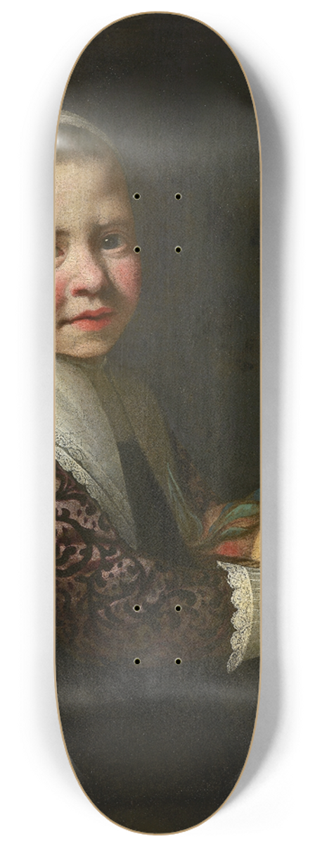 Aelbert Cuyp - Portrait of a Girl with Peaches 8.25 inch art skate deck