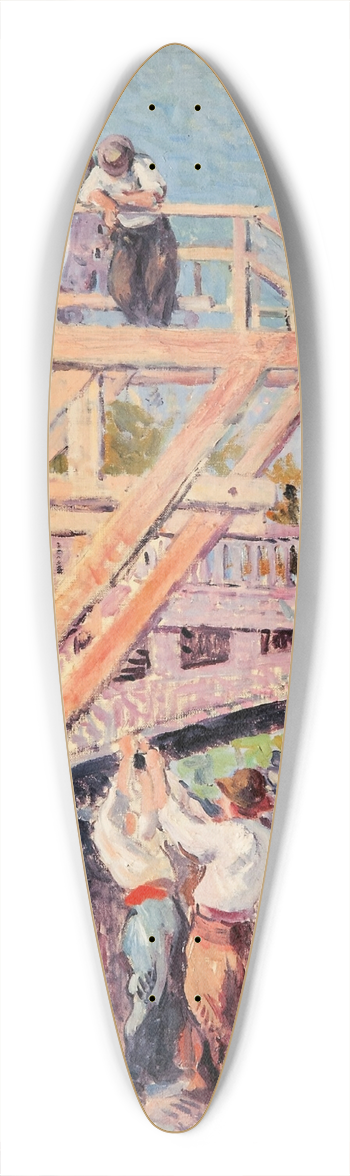 Maximilien Luce - Les Travailleurs 39.3 inch art pintail longboard deck