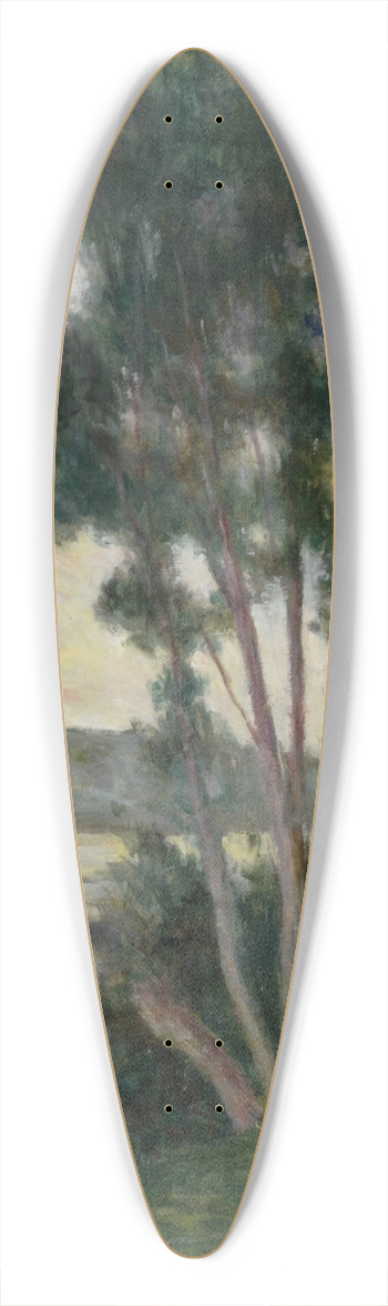 Maximilien Luce - Sandrecourt, le chemin au bord de la rivire 39.3 inch art pintail longboard deck
