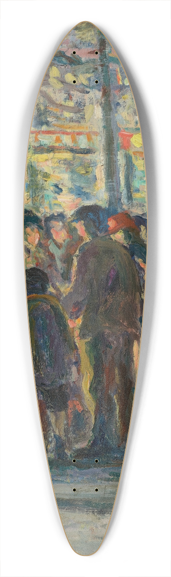 Maximilien Luce - Scne de rue en hiver 39.3 inch art pintail longboard deck