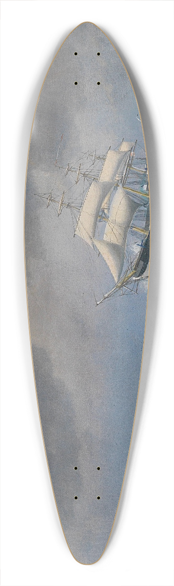 Max Jensen - Dreimaster auf hoher See 39.3 inch art pintail longboard deck