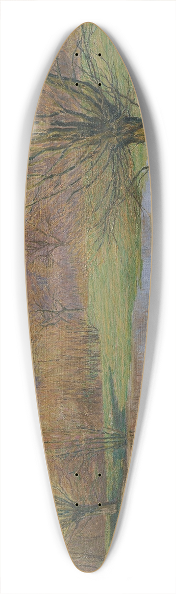 Max Kahrer - Aulandschaft im Vorfrhling 39.3 inch art pintail longboard deck