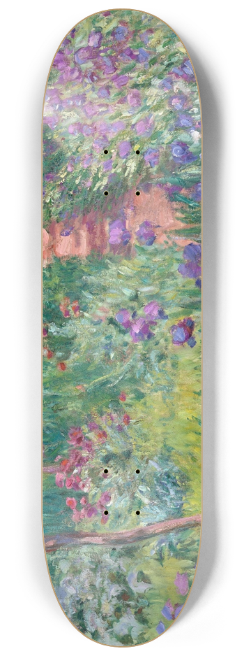 Claude Monet - The Artists Garden inGiverny 8.25 inch art skate deck