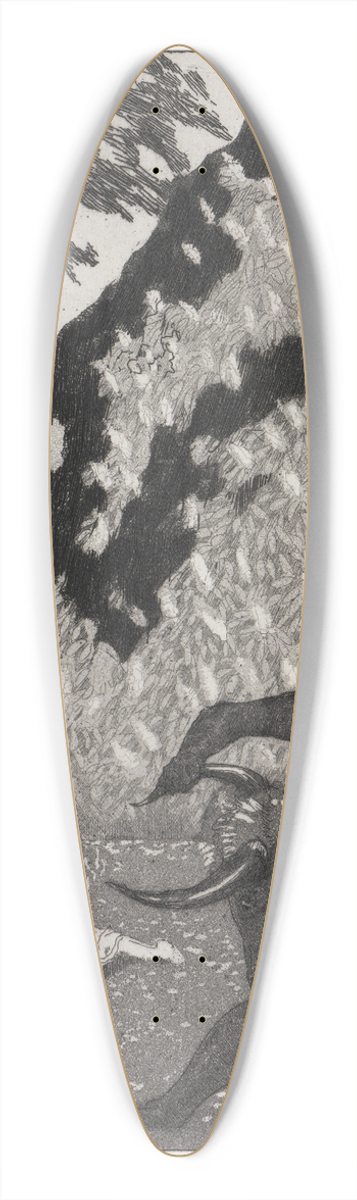 Max Klinger - Der Stier (Zelt, Opus XIV, 1. Teil, Nr. 6) 39.3 inch art pintail longboard deck
